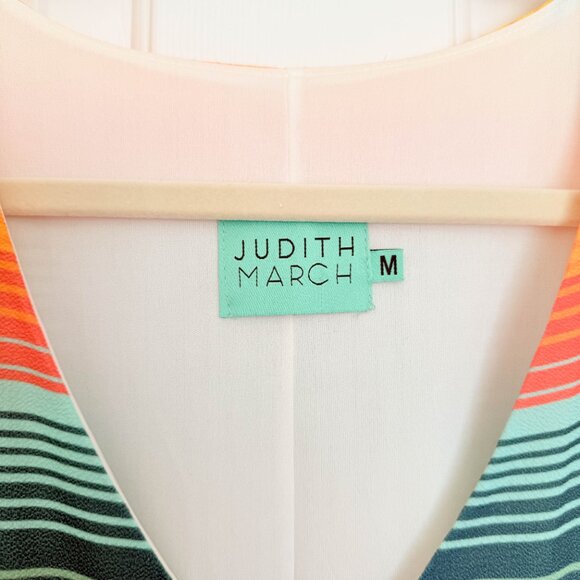 Judith March Colorful Striped Short Sleeve Flowy Dress - Picture 3 of 8